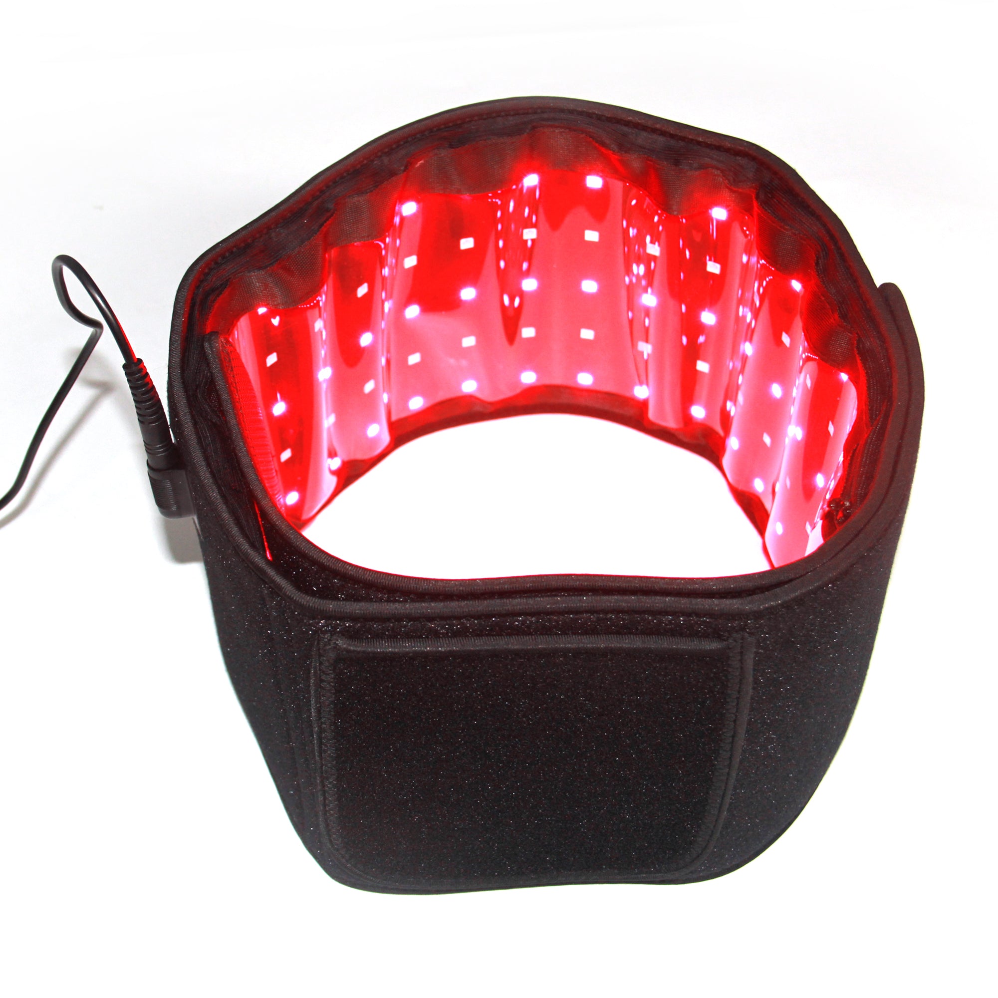 Cinturón SoluxirVitalFlexBelt de luz roja para aliviar dolores y mejorar la circulación en la zona lumbar.