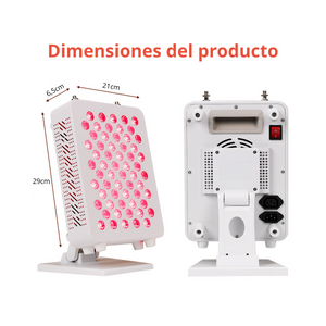 Lámpara de terapia de luz roja Soluxirnovaone1, ideal para tratamientos de bienestar y regeneración celular.