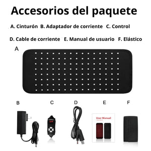 cinturón Soluxir Vital Boost Belt 5, accesorio de terapia de luz roja para mejorar el bienestar general y la regeneración
