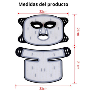 máscara facial Soluxir Vital Face Mask 2, ideal para terapia de luz roja, enfocada en la regeneración y el rejuvenecimiento de la piel