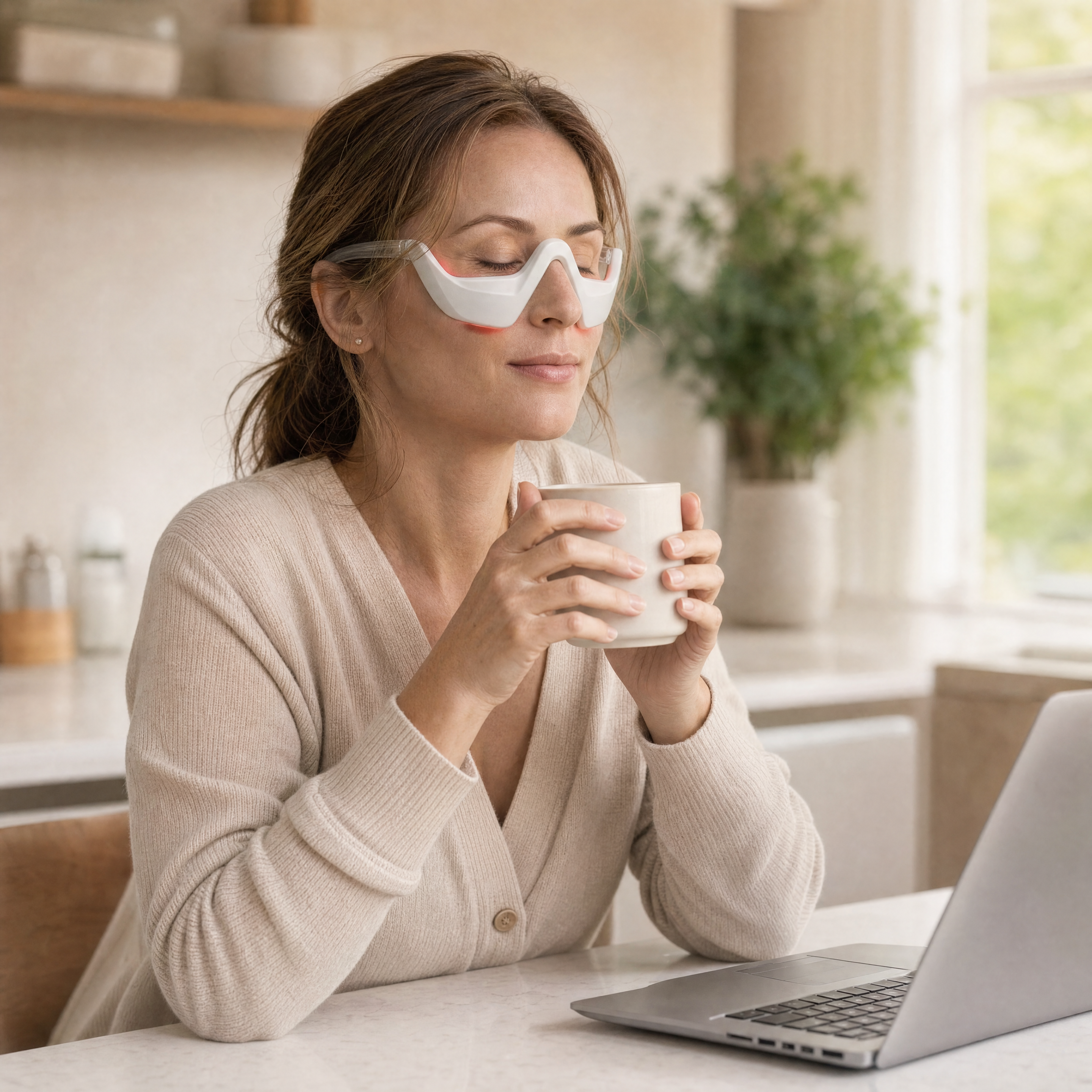 Red Light Therapy & Microcurrent Under-Eye Glasses