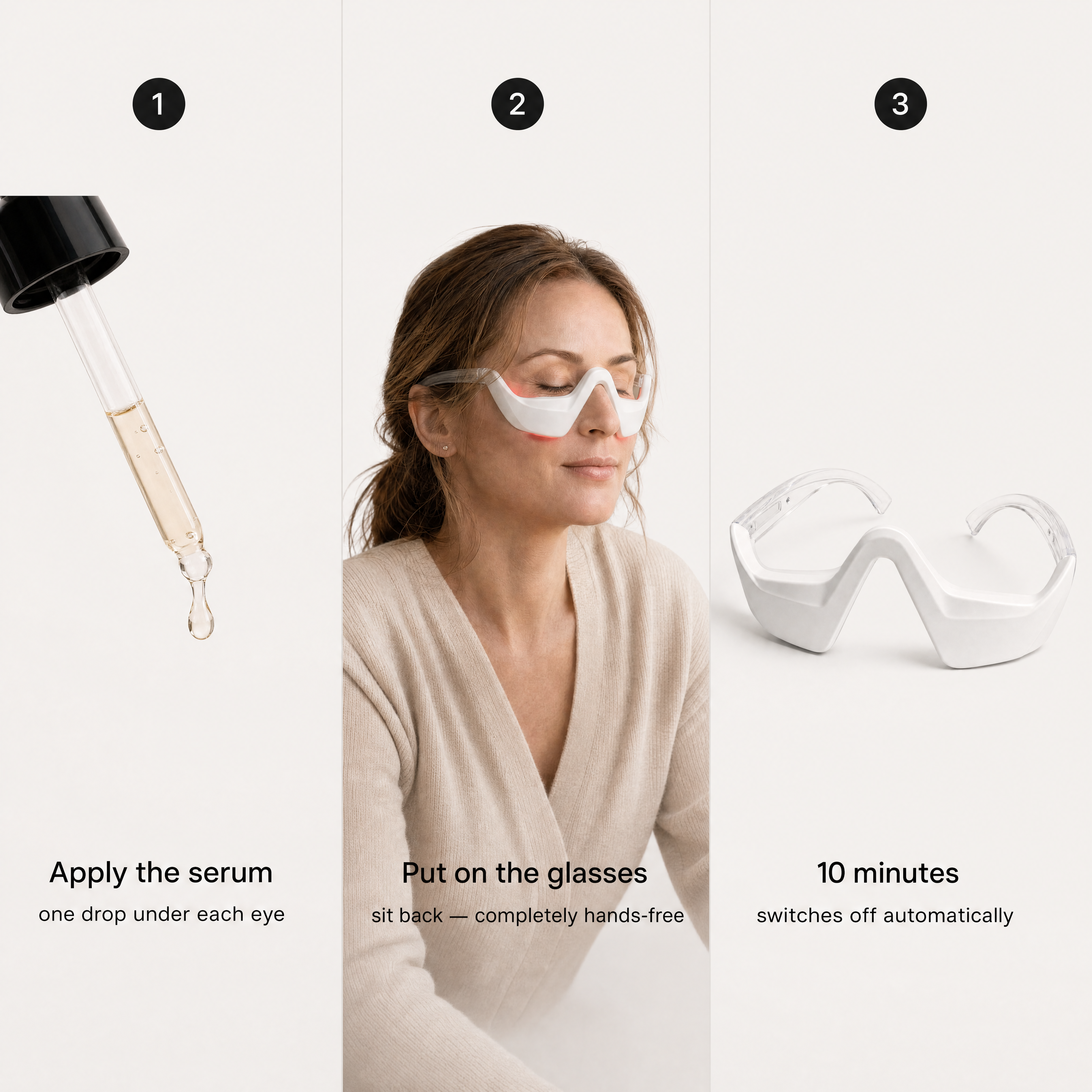 Red Light Therapy & Microcurrent Under-Eye Glasses