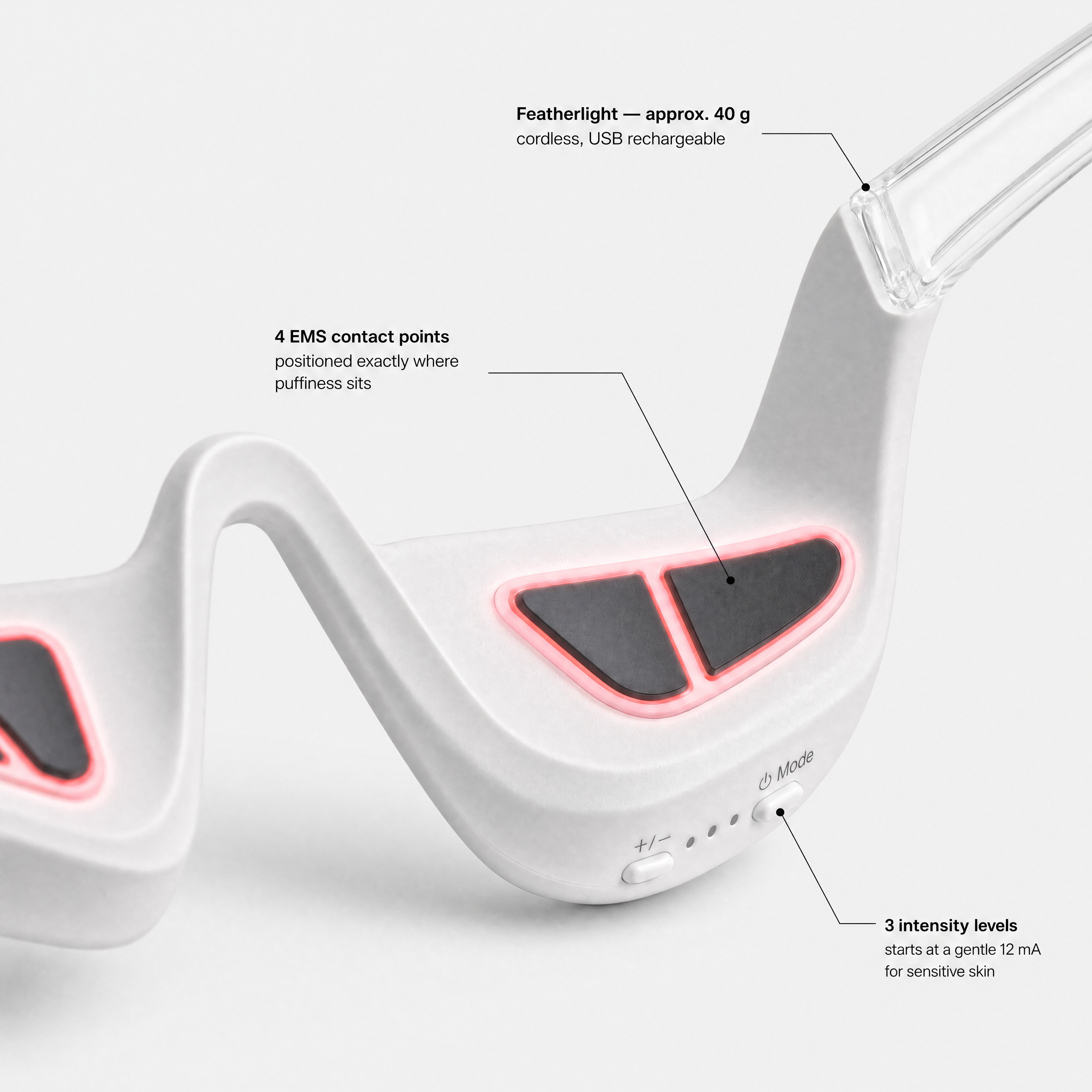 Red Light Therapy & Microcurrent Under-Eye Glasses